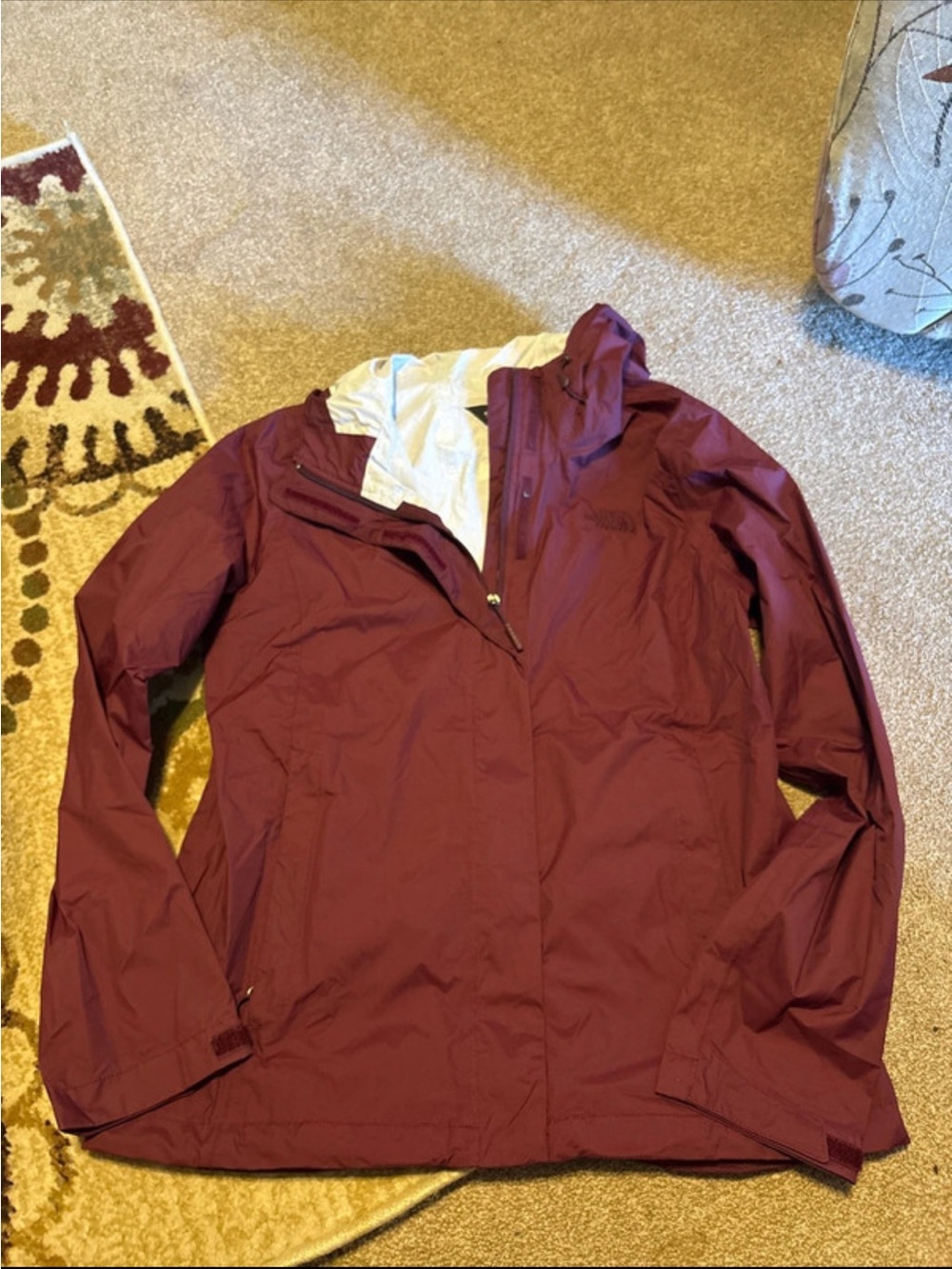 The North Face Women's Burgundy Packable Rain Jacket